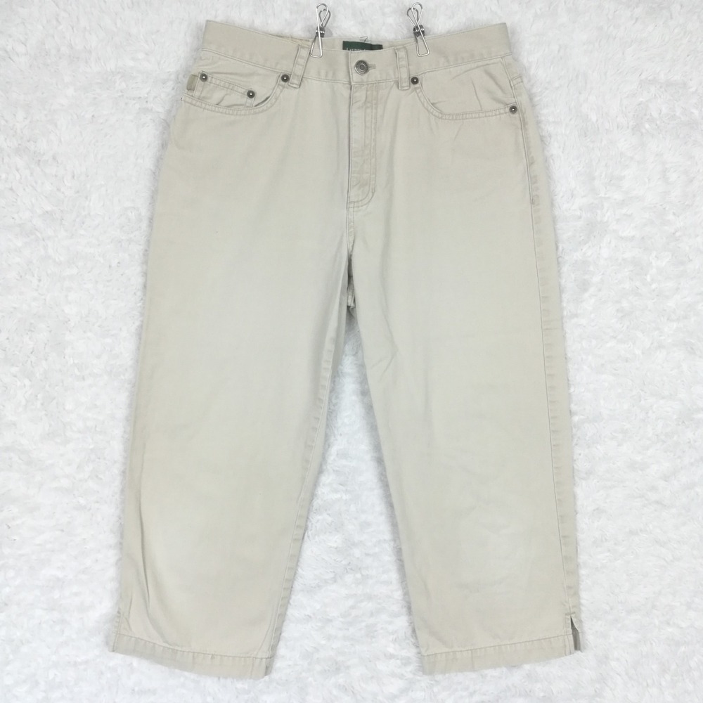 Lauren Jeans Co Ralph Lauren Womens Pants Cropped Capri Light Beige 8